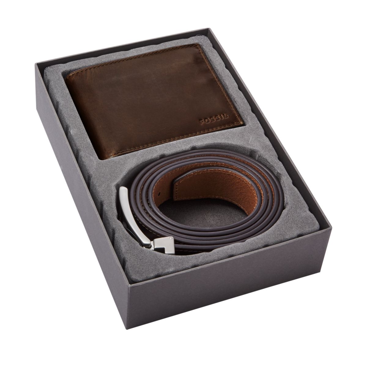 Fossil Men's Derrick Leather Gift Set-MLG0658201 (3)