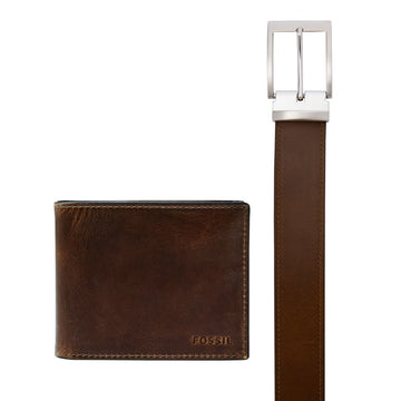 Fossil Men's Derrick Leather Gift Set-MLG0658201