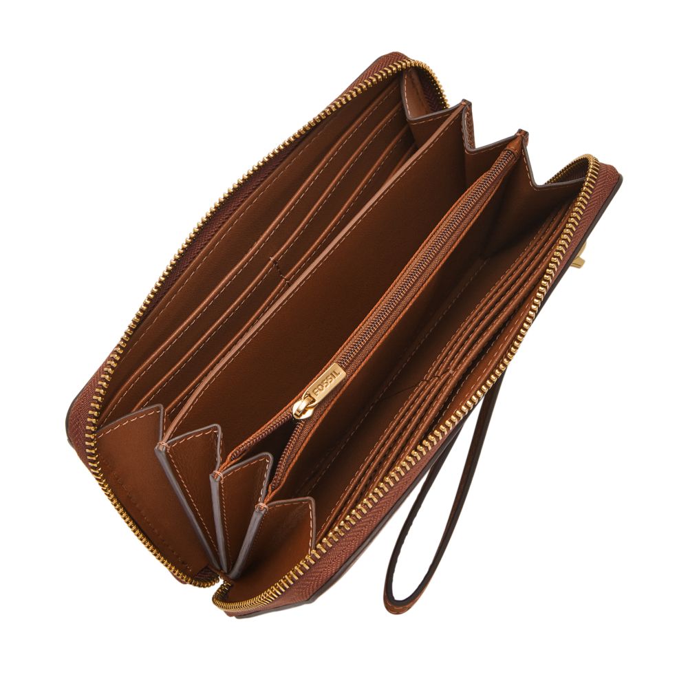 Fossil Women's Lennox Smooth Cowhide Leather Zip Continental Wallet -  SL10037200