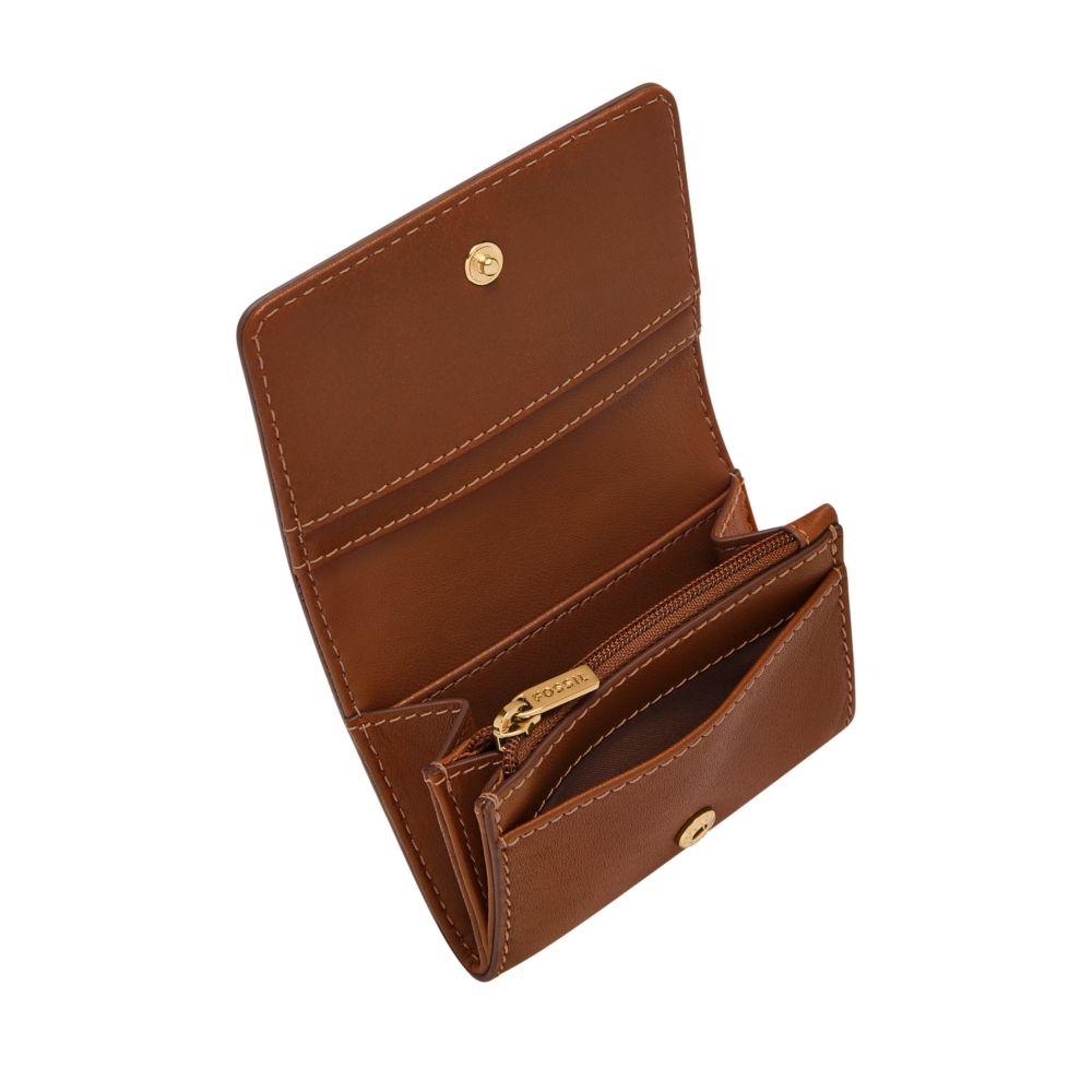 Fossil Women's Lennox Smooth Leather Small Flap Wallet - SL10065200 (1)