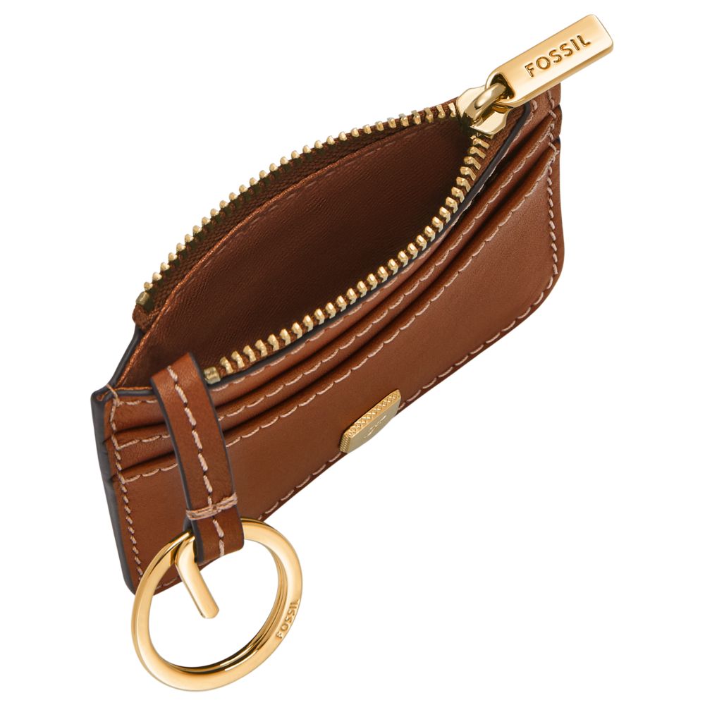Fossil Women's Lennox Smooth Leather Zip Card Case - SL10078200 (1)