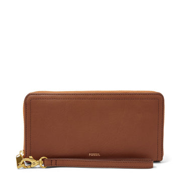 Fossil Women's Logan Polyurethane Zip Around Clutch -  SL7831200