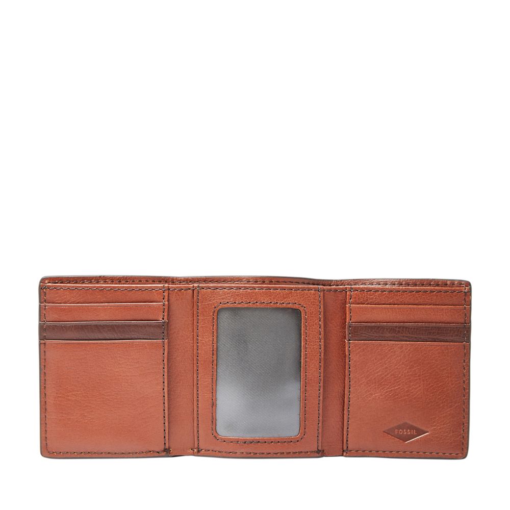 EASTON BROWN LEATHER TRIFOLD