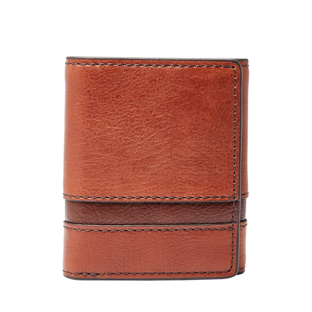 EASTON BROWN LEATHER TRIFOLD