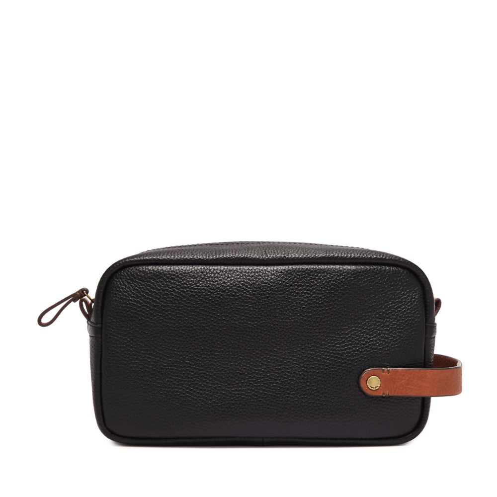 TRAVEL BLACK LEATHER SHAVE KIT (2)